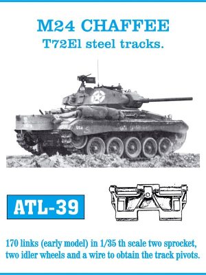 [사전 예약] ATL-039 1/35 M24 CHAFFEE T72El steel tracks.