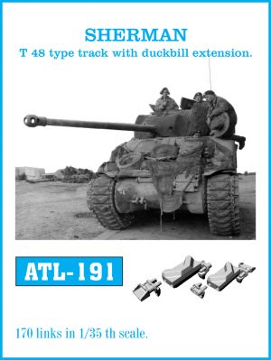 [사전 예약] ATL-191 1/35 SHERMAN T-48 type track with duckbill extension.