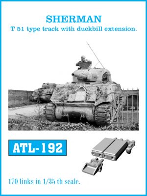 [사전 예약] ATL-192 1/35 SHERMAN T-51 type track with duckbill extension.